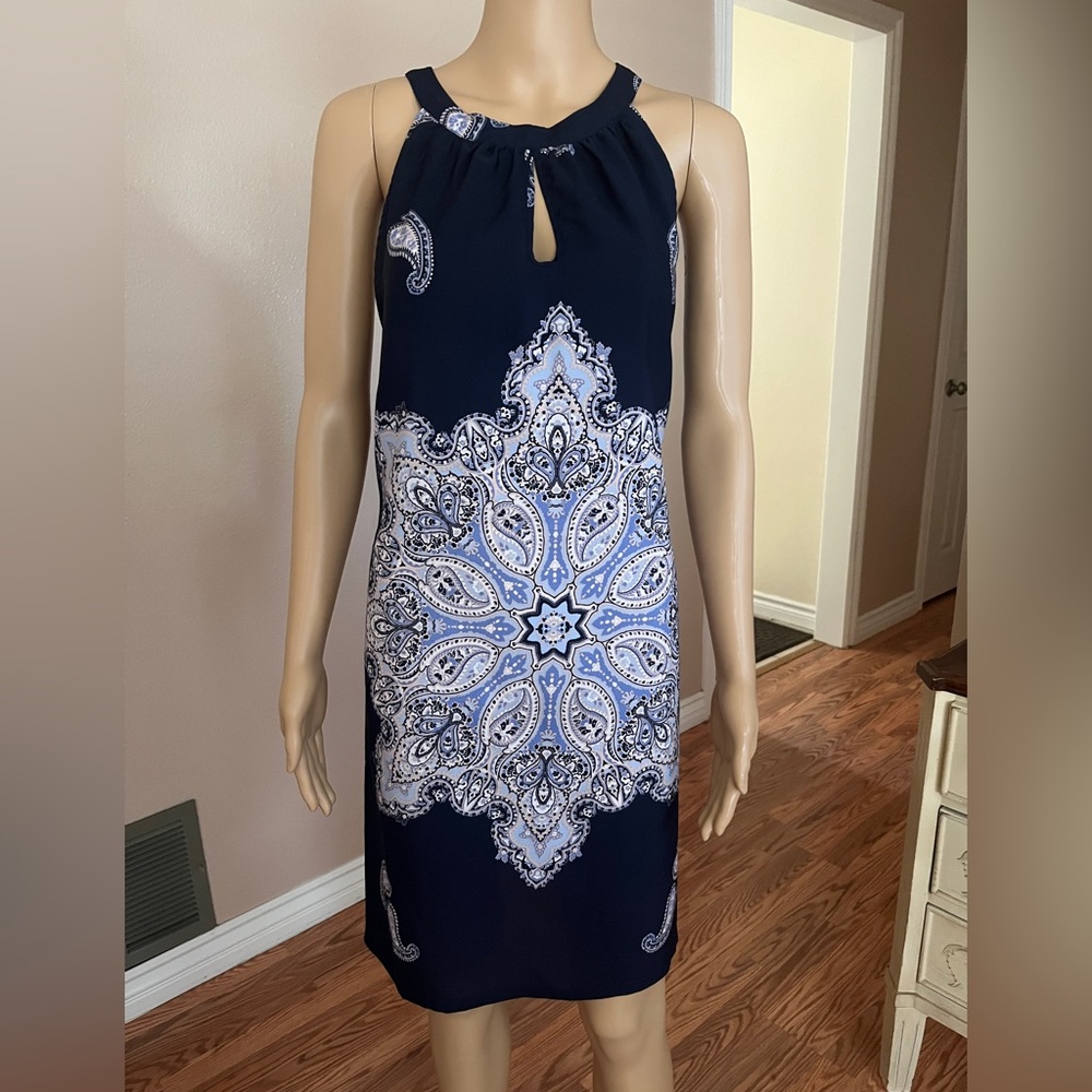 Dressbarn Summer Navy Blue Dress – Size Large